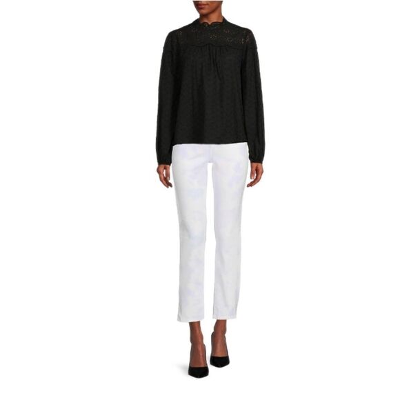 Women's High Rise Straight Crop Jean Pants Size 14 - Picture 2 of 7